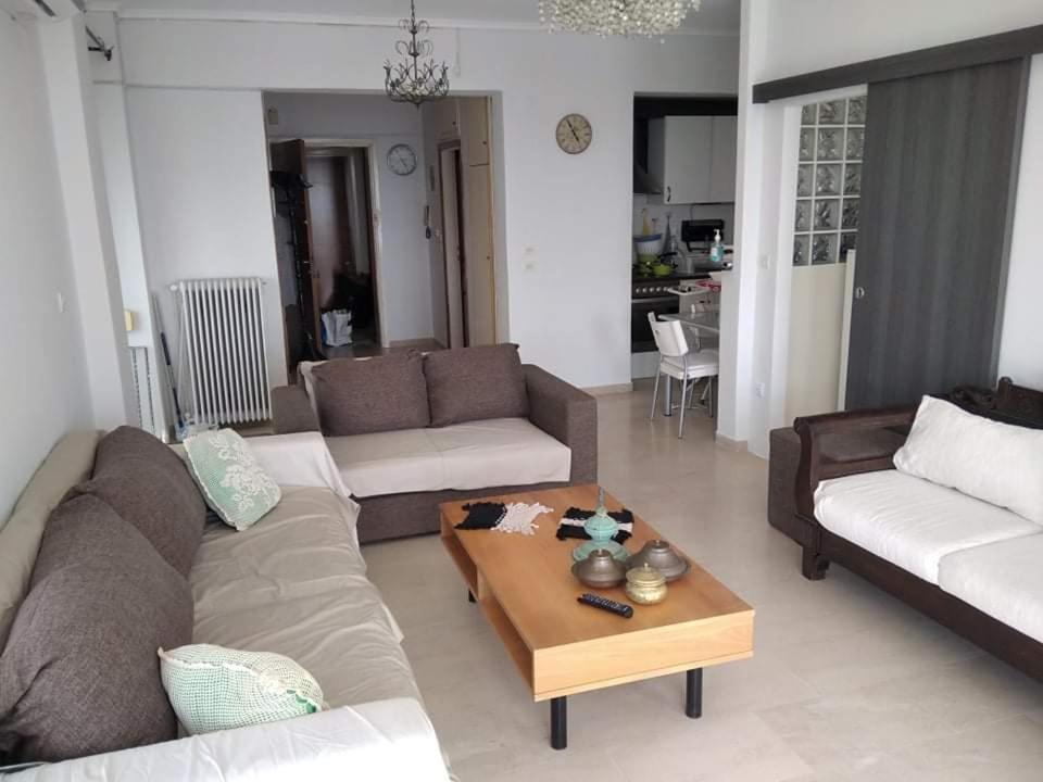 Super View Seafront Apartment Nea Michaniona Bagian luar foto